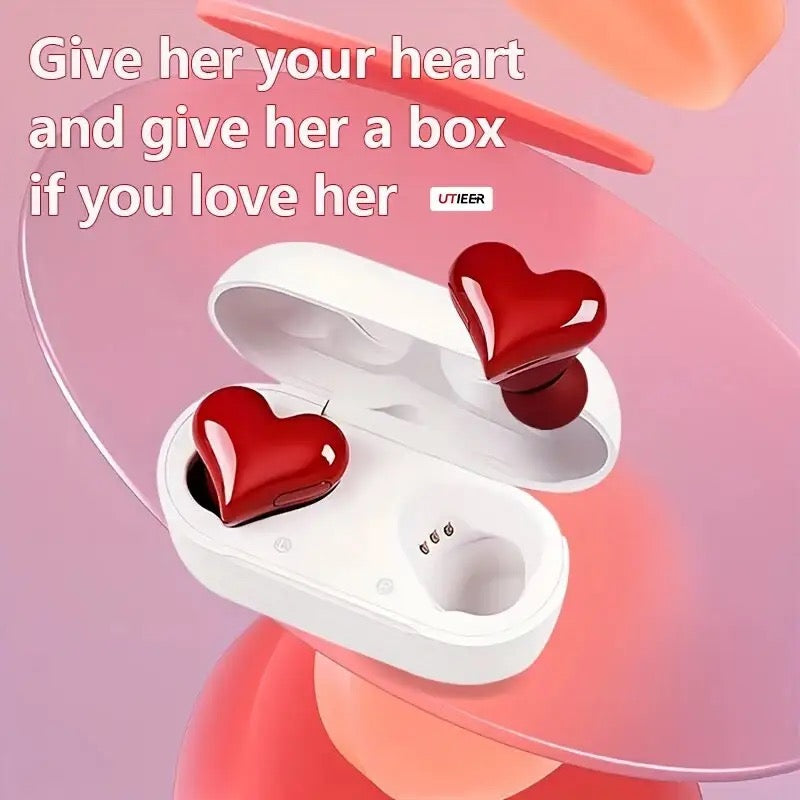 AX30 New Heart Shaped Wireless Design Girls In Ear Wireless Bluetooth Earphones Cute And Fashionable Appearance