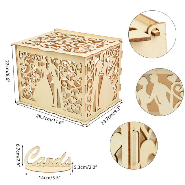 Wooden Gifts Card Boxe