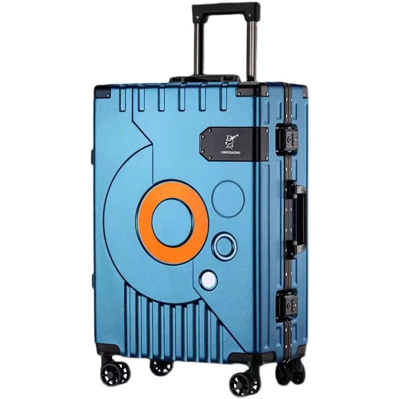 Fashion Aluminium Frame Rolling Luggage box Women&Men 20 22 24 26 28 Inch Trolley Suitcase