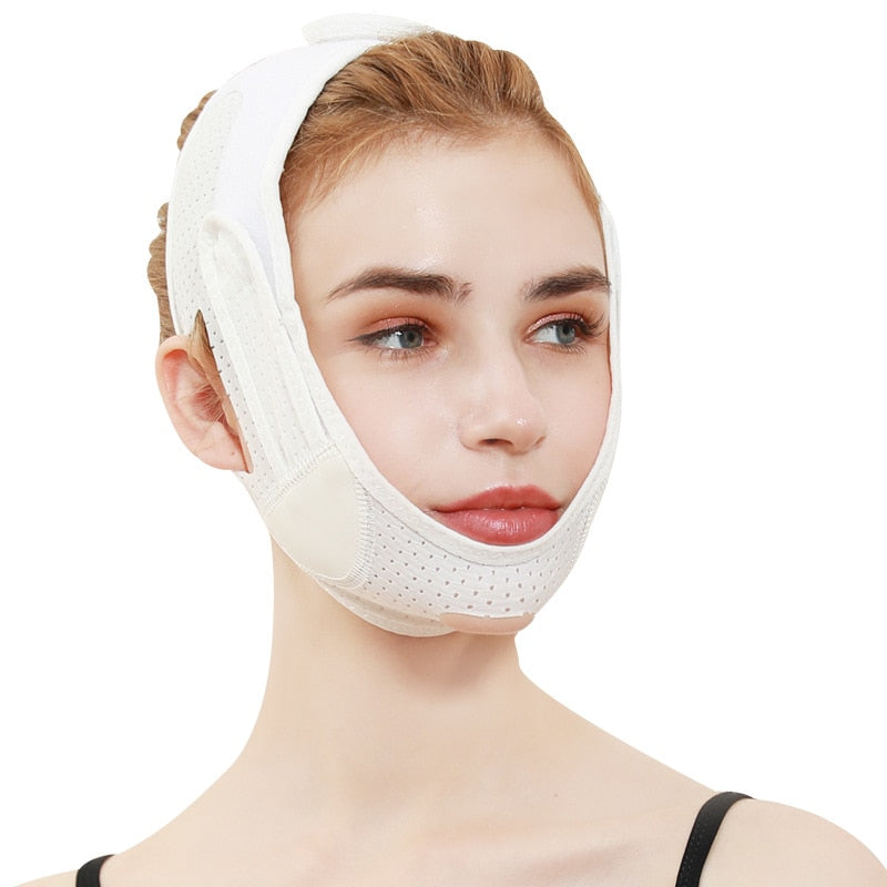 Breathable V Face Cheek Lift Up Band Face Thin Mask Reduce Double Chin V-Line Shaping Bandage Anti Wrinkle Face Bandage