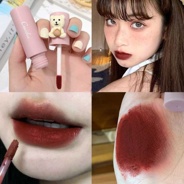 Bear Blush Long Lasting Korean Cosmetics Lip Glaze Makeup Tool Lip Tint Mud Lip Gloss Lipgloss Velvet Matte Lipstick