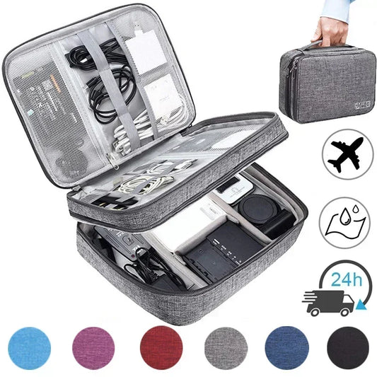 Cable Storage Bag Travel Organizer Water Proof