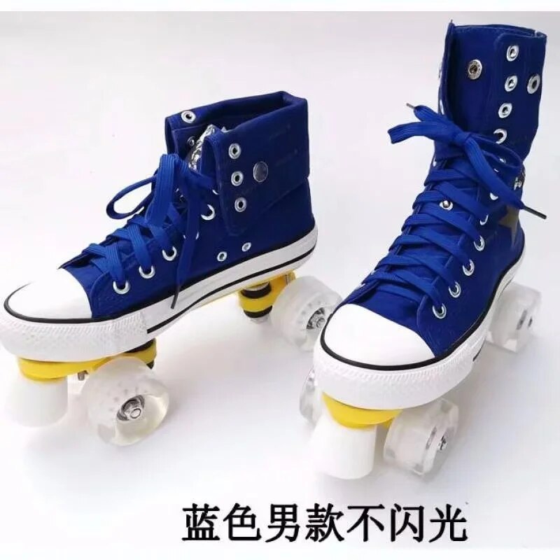 Double Row Canvas Shoes for Men and Women Roller Skates