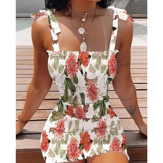 Floral Tight Camisole Dress For Women Summer