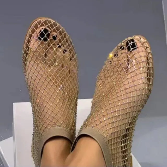 Women's New Luxury Brand Round Toe Flat Bottom Sandals
