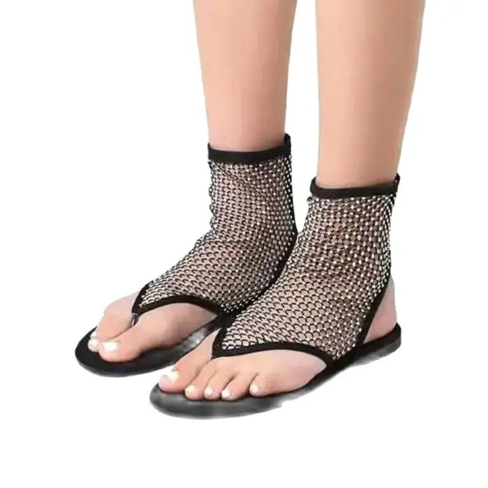 Women's New Luxury Brand Round Toe Flat Bottom Sandals