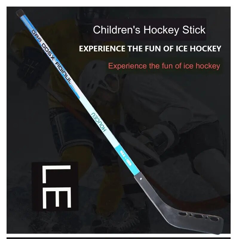 Wooden Ice Hockey Stick for Children, Roller Skating, Youth Land, Dryland Racket Head, PE Material and Is Durable, 47in, 2Pcs