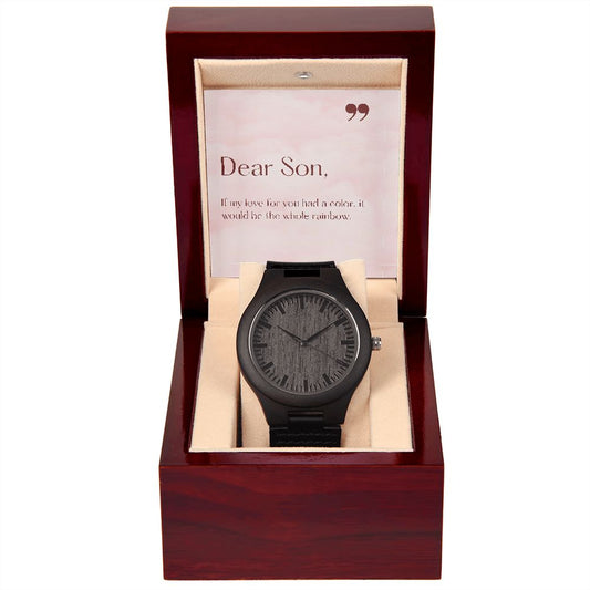Wooden Watch plus Message Card (No Engraving)