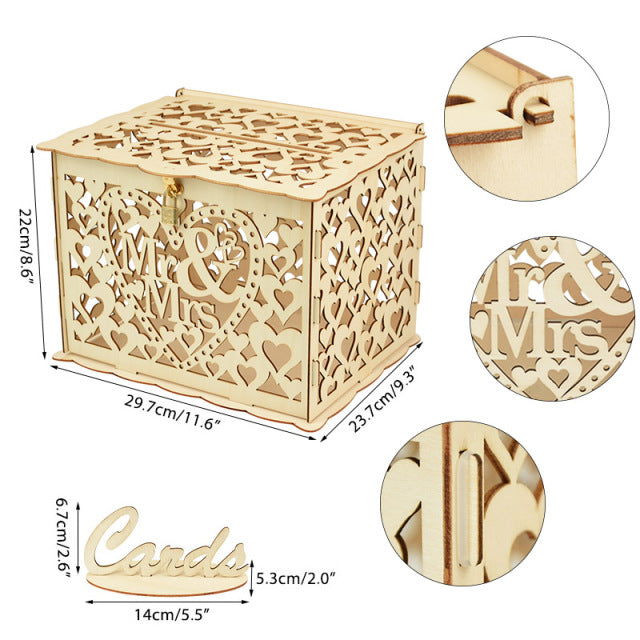 Wooden Gifts Card Boxe
