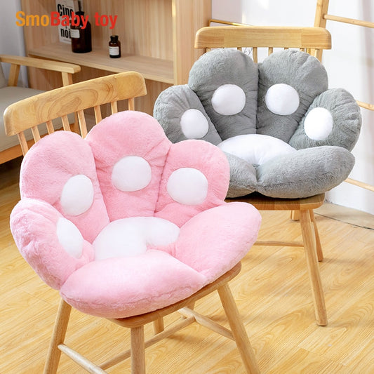 2 Sizes Cat Bear Paw Plush Seat Cushion