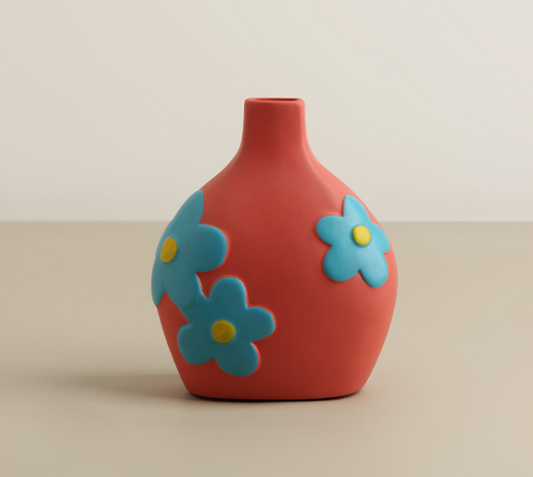 Hand-painted flower trumpet Vase